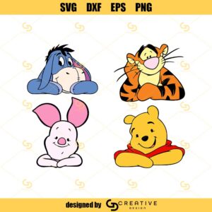 Winnie The Pooh SVG, Pooh Cut File, Pooh Cricut file,Tigger Svg, Eeyore Svg, Piglet Svg, Pooh Svg
