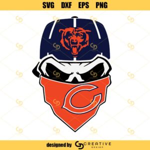 Chicago Bears Skull Svg, Chicago Bears Logo Svg, Chicago Bears Svg Png Dxf Eps